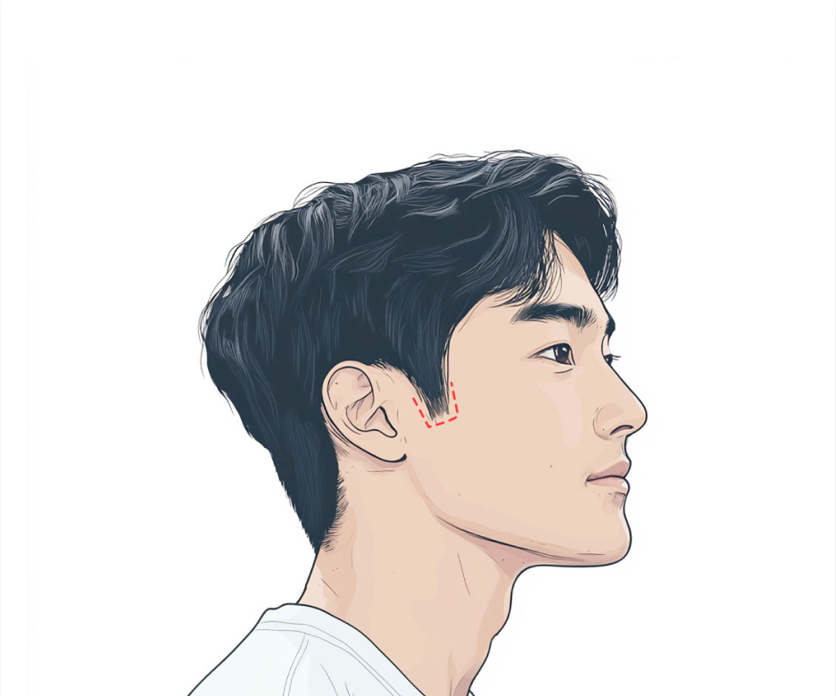 박스형 구레나룻